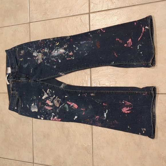 GAP Denim - Vintage Gap Women's Low Rise Flare Paint Splatter Jeans Size 6